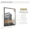 thumbnail image 3 of MCS Trendsetter 24x30 Poster Frame Black High-Gloss, Vertical & Horizontal Wall Hanging Large Picture Frame for Photos, Posters & Art Prints (1-Pack), 3 of 8