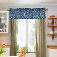 thumbnail image 5 of Marine Life Silhouettes Valance Curtains Rod Pocket for Kitchen Living Room Windows Farmhouse Decor 54x18, 5 of 6