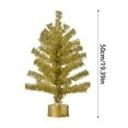 thumbnail image 5 of Electric Rotating Christmas Tree Music Box with LED Lights, Mini Artificial PVC Tree for Desktop Holiday Decoration and Gift, 5 of 7