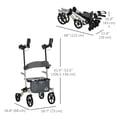 thumbnail image 3 of HOMCOM Déambulateur Vertical en Aluminium avec Rangement, Déambulateur Pliant, Argent, 3 of 10