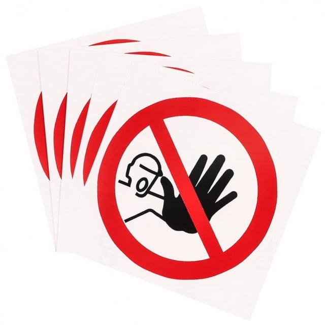 Adhesivo de advertencia de no entrada, 5 unidades, vinilo autoadhesivo de 10 x 10 cm