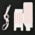 thumbnail image 3 of 50sets Square Foldable Creative Paper Gift box Stripe Pattern with Ribbon Decorative Gift box for Weddings Pink 55x55x55mm, 3 of 4