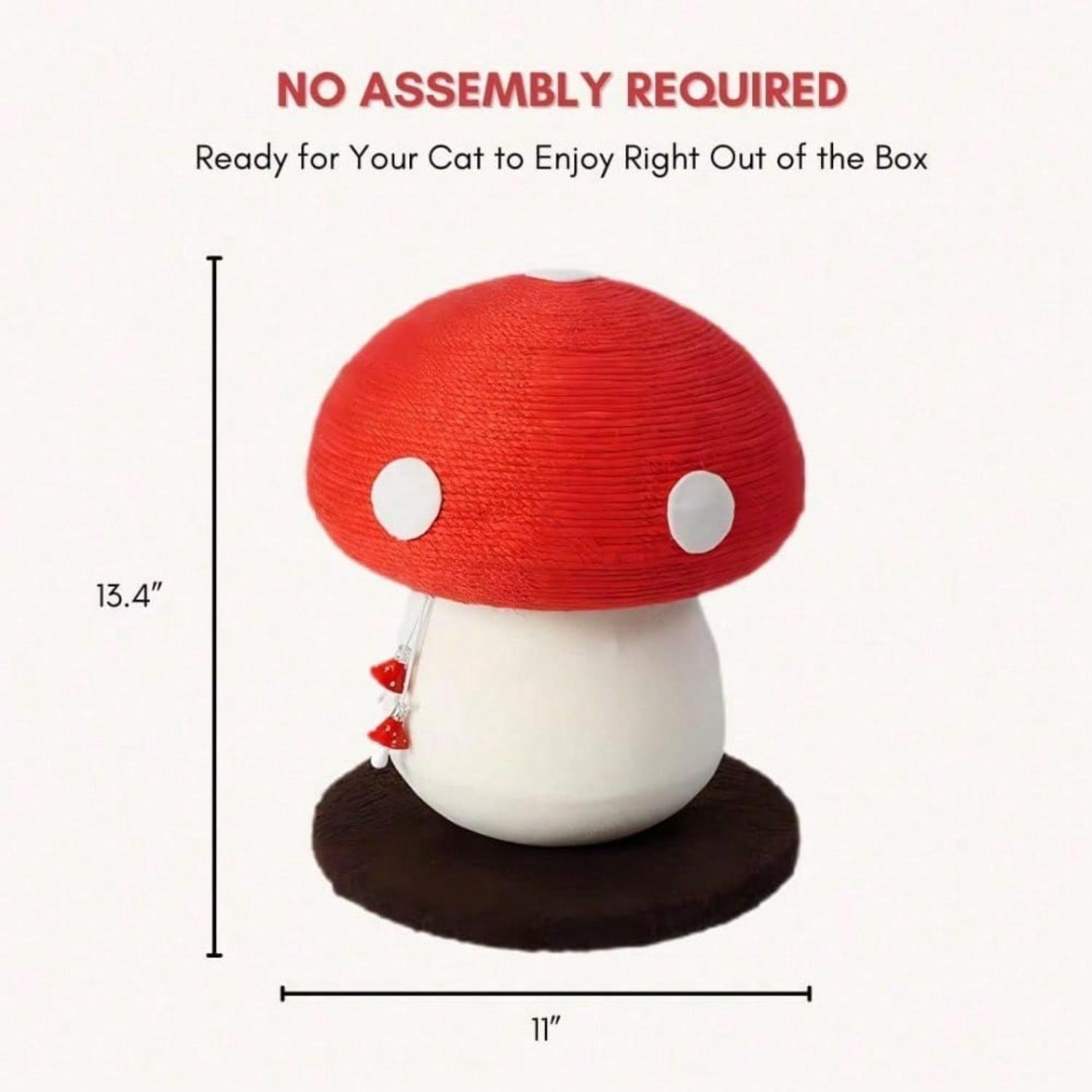 Mushroom Cat Scratching Post - Unique Design, Sisal-Wrapped, Ideal For Medium And Small Cats, No Assembly Required Cat Stuff  Cat Tree Tower Cat Toys