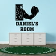 thumbnail image 3 of Sports Personalized Wall Decals for Boys Bedroom - American Football Player Catching A Ball Player DIY & Creativity Custom Name Wall Sticker - Size: 36 In x 40 In, 3 of 4