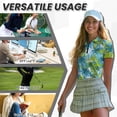 thumbnail image 7 of Binienty Tropical Palm Tree Matching Shirts for Couples Versatile Fashion Shirts Workout Tops with Zipper Neck Short Sleeve Classic Fit Shirts for Golf Running Sports, 7 of 7