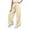 Beige, variant on Girls' and Children's Solid Color Fashion Casual Elastic Waist Sports Straight Leg Pants Long Pants Preppy Clothes Cute Tween Clothes 10-12 Girls Trendy
