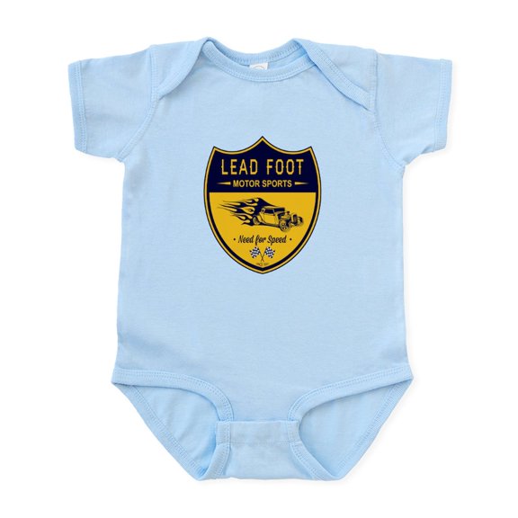 CafePress - Lead Foot Hot Rod Infant Bodysuit - Baby Light Bodysuit, Size Newborn - 24 Months