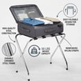 thumbnail image 3 of USTECH Pre-Assembled Luggage Rack for Guest Room – Foldable Stainless Steel Suitcase Stand, Airbnb Essentials for Hosts, Heavy Duty Luggage Stand, 3 of 7