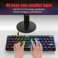 thumbnail image 4 of 60% Mechanical Gaming Keyboard,Mini Keyboard with Hot Swappable,Mechanical Red Switch,21 LED Lingting Effects,DIY 61 Keys Wired Keyboard for Gamer&Office, 4 of 12