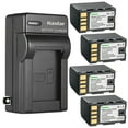 thumbnail image 1 of Kastar 4-Pack Battery and AC Wall Charger Replacement for JVC GR-D790US GR-D793 GR-D796 GR-D796EK GR-D796EX GR-D796US GR-D820 GR-D820EK GR-D850 GR-D850EK GR-D850EX GR-D850US GR-D851 GR-D853 GR-D860, 1 of 6