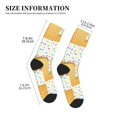 thumbnail image 3 of Xecao White Ice Cream Print Crew Socks for Men and Women, Men's Soft Moisture-wicking Sock, 3 of 7