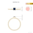 thumbnail image 4 of ANGARA Natural Bezel-Set Solitaire Square Blue Sapphire Stackable Ring in 14K Yellow Gold for Women (Size-3mm) | September Birthstone, Anniversary, Jewelry Gift for Women | Natural Blue Sapphire Ring, 4 of 8