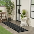 thumbnail image 4 of Nourison Essentials Indoor/Outdoor Black Ivory 2'2" x 7'6" Area Rug (2x8), 4 of 9