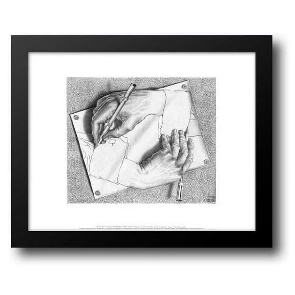 FrameToWall - Drawing Hands 18x15 Framed Art Print by Escher, M.C.