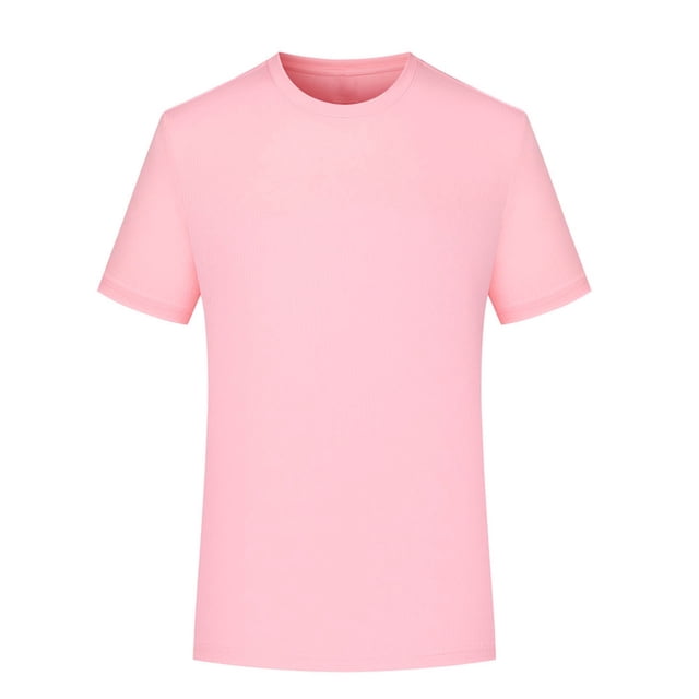 pstuiky camisetas para hombre, Blusa deportiva informal de color liso con cuello redondo y manga corta elástica para hombre camisetas de hombre m