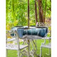 thumbnail image 3 of Fsddascl Lavender Floral Outdoor Tablecloth - 60 Inch Round Dining Table Cover, Spring Watercolor Flower Plant in Vase Waterproof Outdoor Table Cloth with Umbrella Hole & Zipper for Picnic/Patio, 3 of 7