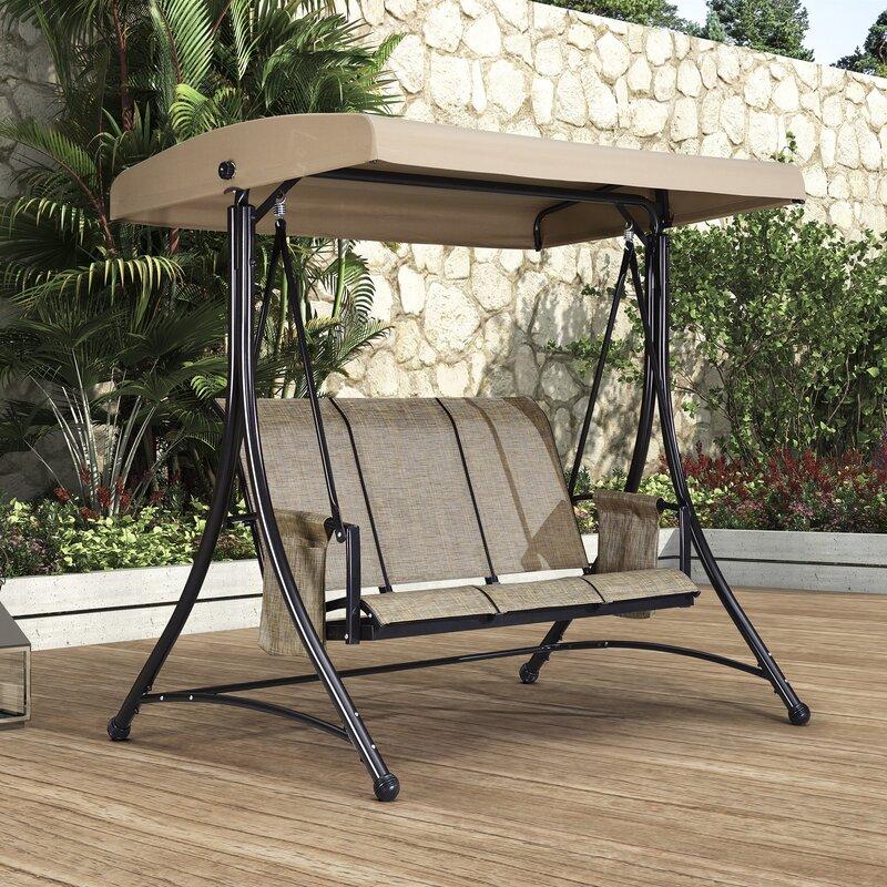 3 Seat Outdoor Porch Swing With Stand Walmart Canada