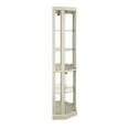thumbnail image 6 of Corner Glass Curio Cabinet with Light Mirrored Back Adjustable Shelves Antique Collection Storage Solution for Living Room Classical Design, 6 of 14