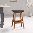 thumbnail image 2 of Pemberly Row 25.25" Mid-Century Wood Counter Stool in Brown (Set of 2), 2 of 6