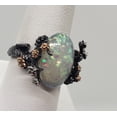 thumbnail image 3 of Size 8, White Fire Opal Flower Ring, 3 of 7