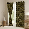 thumbnail image 3 of Feelyou Gold Dream Catcher Curtains Pack of 2 (52x84 Each), Damask Flower Window Curtains, 3 of 6