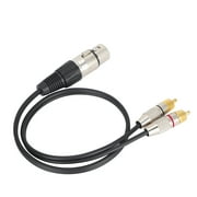 Riousery Audio Splitter 1 XLR Female to Dual RCA Male Plugs Cable Home Theater Wire 19.68 inches / 0.5m