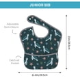 thumbnail image 4 of Hirioo Cute Turtle for Baby Waterproof Pocket Bib Adjustable Closed for Babies Toddlers with Large Pocket 6-24Months, 4 of 8
