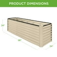 thumbnail image 3 of Best Choice Products 8x2x2ft Raised Metal Outdoor Garden Bed for Flowers Vegetables Herbs - Beige, 3 of 8