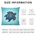 thumbnail image 5 of COMIO Marine Sea Turtle White Starfish Throw Pillow Covers Nautical Coastal Cushion Covers Navy Blue Pillow Covers for Living Sofa Bedroom Indoor Room Decor, 5 of 5