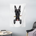 thumbnail image 1 of Bulldog Tapestry, Businessman Black Dog with Glasses and Pencil in His Mouth Office Manager Boss, Wall Hanging for Bedroom Living Room Dorm Decor, 40W X 60L Inches, Multicolor, by Ambesonne, 1 of 2