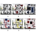 thumbnail image 2 of Kearding Cortina de ducha roja y negra de tela de primera calidad, geométrica colorida, fácil de limpiar, fácil de limpiar y cuidar Juegos de accesorios de baño xtl274, 2 of 6