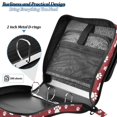 thumbnail image 4 of FORMRS Zipper Binder with Shoulder Strap 2-inch Ring 500 Sheet Capacity File Bag, Red Cartoon Paws Pattern, 4 of 5
