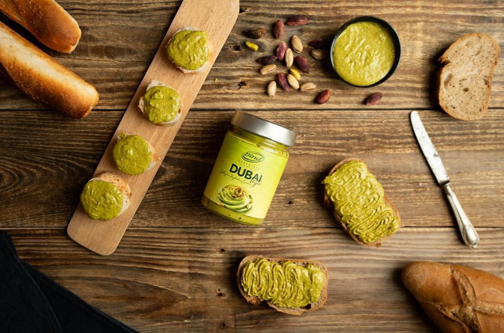 Bind Pistachio and Kadayif Spread / Cream, Shelf-Stable, 12.35 oz (350g)