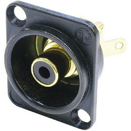 - Neutrik NF2D-B-0 RCA Jack Connector D-Series Black/Black