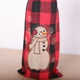 thumbnail image 5 of Cheers.US 3Pcs/Set Christmas Buffalo Plaid Wine Bottle Cover Decorative Wine Bottle Sweater with Faux Fur Collar Holder Bags for Xmas Party Decoration, 5 of 7