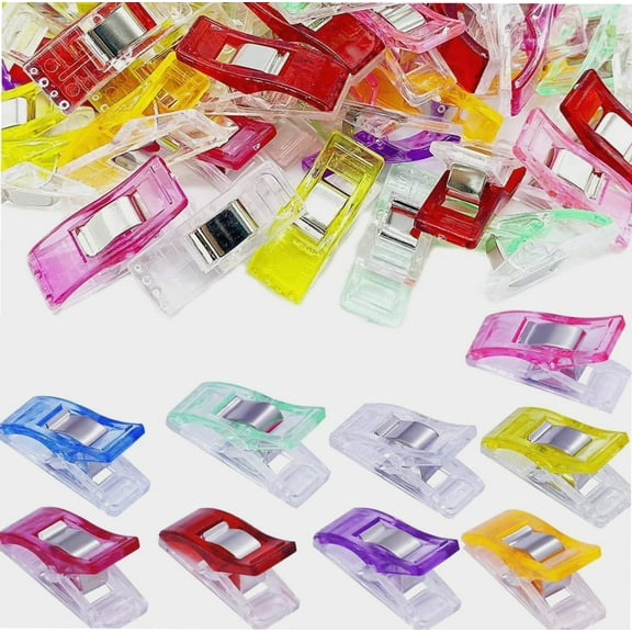 Sewing Clips for Fabric Quilting Clips Fabric Clips Plastic Quilting Crafting Clips for Sewing,Dressmaking Crafting,Hanging Objects (50 PCS)