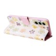 thumbnail image 6 of Wallet Case for Samsung S21 FE with RFID Blocking Credit Card Slots Holder, Cute Patterned Gold Brushing Magnetic Flip Kickstand Wrist Strap Cover for Samsung Galaxy S21 FE, Flowers Blossoming, 6 of 8