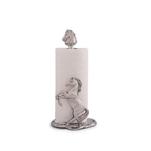 Arthur Court Designs Aluminum Horse Decorative Paper Towel Holder Aluminum Metal 14.5 inch Standing Tall