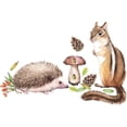 thumbnail image 1 of A set of creative squirrel hedgehog wall sticker, wall sticker wall decoration, 1 of 5