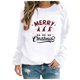 thumbnail image 2 of Puntoco - Camiseta de manga larga para mujer con cuello redondo y estampado navideño Puntoco Puntoco-5075, 2 of 7