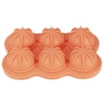 thumbnail image 4 of VIFERR 6?Hole Food?Grade Silicone Ice Mold Tray Sphere Ice Ball Maker Home Kitchen Utensils 2Pcs(Orange), 4 of 8