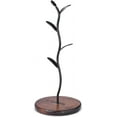 thumbnail image 2 of Mug Holder, Countertop Mug Tree, Coffee Mugs & Tea Cup Storage Rack, Coffee Counter Bar Accessory & Kitchen Organizer, Black (single row), 2 of 6