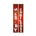 thumbnail image 2 of Neoyler 2 Pack Christmas Couplet Door Curtain Christmas Decorations Waterproof Polyester Holiday Door Cover with Hanging Holes Festive Calligraphy Design for Doorway Red 11.8x70.9in, 2 of 6