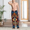 thumbnail image 4 of Salouo Vibrant Psychedelic Eye Print Pajama Pants for Men, Lounge Pants Elastic Waistband Casual Men's sleepwear Loungewear Sleep Pajama Pant -X-Large, 4 of 7