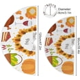 thumbnail image 3 of FMSHPON Thanksgiving Day Harvest Festival Delicious Turkey Pie Vegetables Fruits Pumpkin Pilgrim Hat Autumn Xmas Christmas Tree Skirt Stand Mat for Holiday Party Decoration Indoor Outdoor 48 inches, 3 of 6