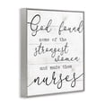 thumbnail image 3 of Stupell Industries God And Strange Nurses Funny Wood Textured Word Design Framed Wall Art by Daphne Polselli, 3 of 9