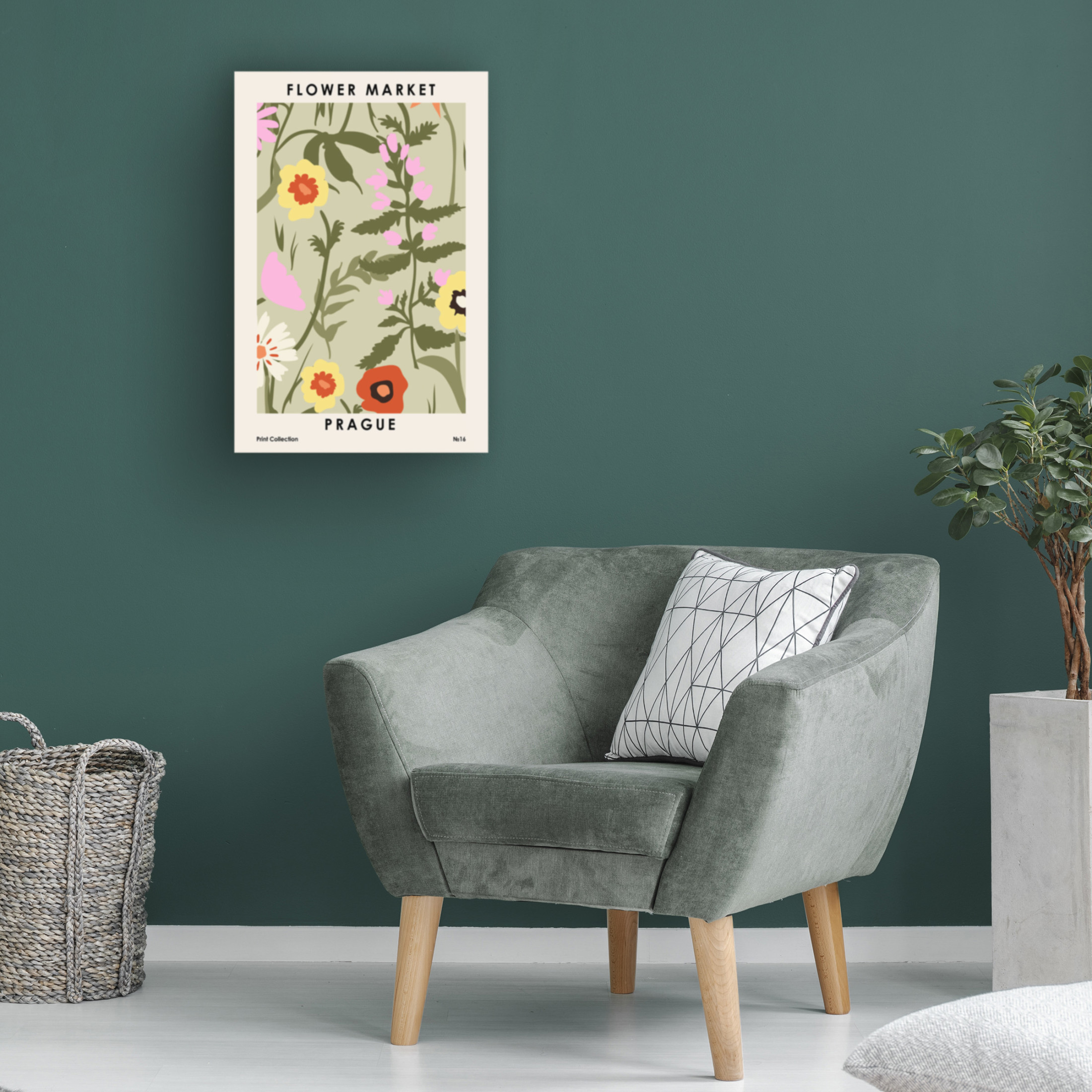 Trademark Fine Art NKTN Flower Market Prague Canvas Wall Art