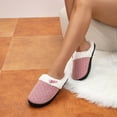 thumbnail image 2 of BERANMEY Comfy Slippers for Women Indoor Fluffy Women's Slip on Fuzzy House Slippers Memory Foam Slippers Scuff Outdoor Indoor Warm Plush Bedroom Shoes with Faux Fur Lining, 2 of 8