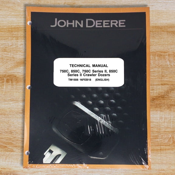 John Deere 750C, 850C, 750CII, 850CII Crawler Dozer Operation & Test Service Manual - Part Number # TM1588