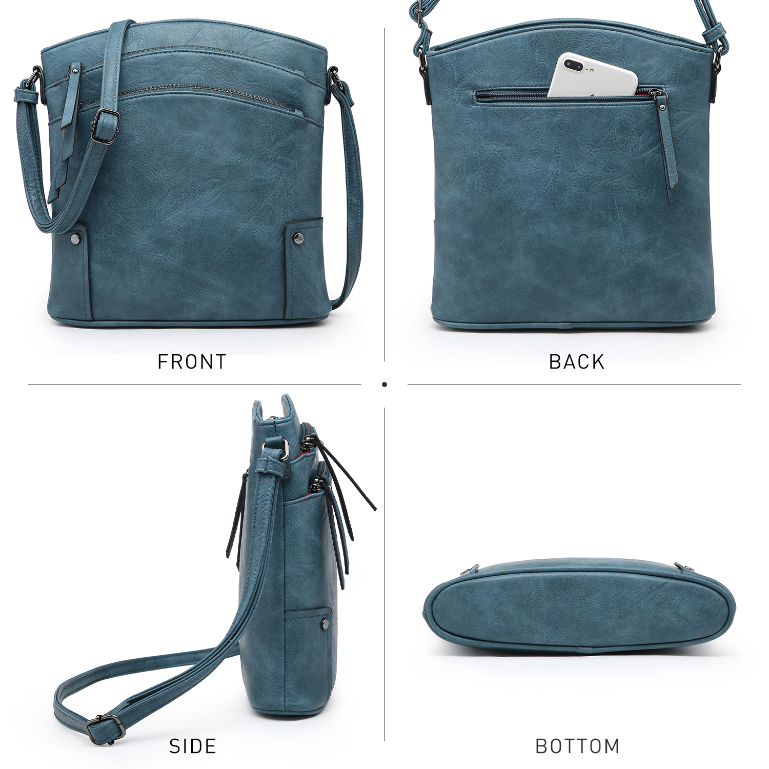VONMAY Women's Crossbody Bags Multi-pockets Crossover Shoulder Bags